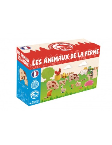 les animaux de la ferme en bois - JEUJURA 3+