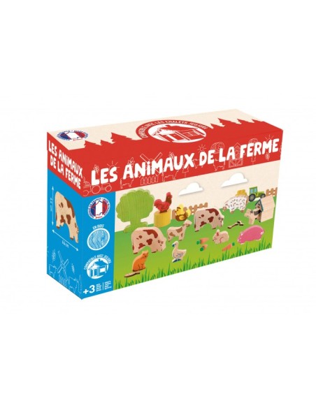 les animaux de la ferme en bois - JEUJURA 3+