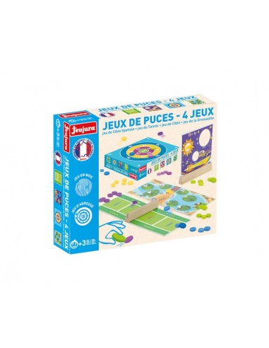 jeux de puces - 4 jeux - puces en bois - JEUJURA 3+