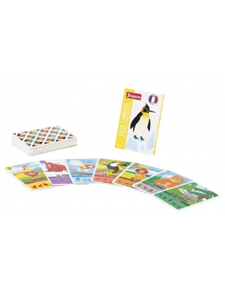 coffret 3 jeux de cartes : 54 cartes - 7 famille - memo - JEUJURA 3+