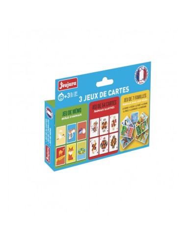 coffret 3 jeux de cartes : 54 cartes - 7...