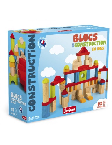 Blocs de construction en bois - 82 pcs - JEUJURA 18M+