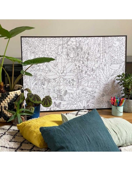 Mes poster à colorier - JUNGLE - PIROUETTE CACAHOUETE 4+