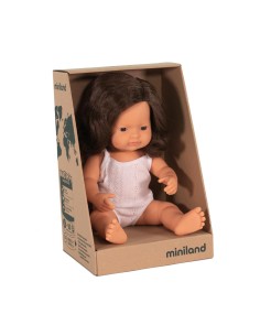 POUPÉE FILLE EUROPÉENE BRUNETTE 38cm - MINILAND 2