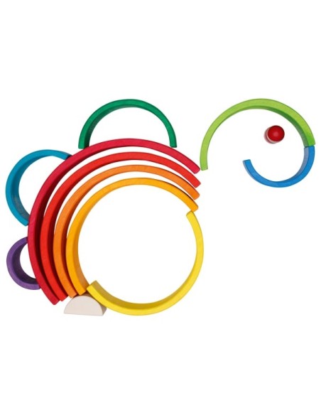 Arc-en-ciel - Jeu de construction arc-en-ciel en bois - GOKI 2+