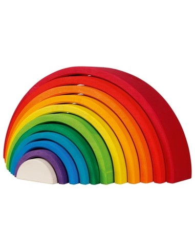 Jeu de construction arc-en-ciel en bois - GOKI 2+