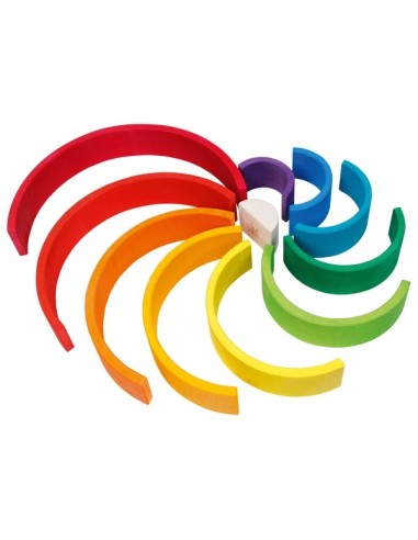 Jeu de construction arc-en-ciel en bois - GOKI 2+