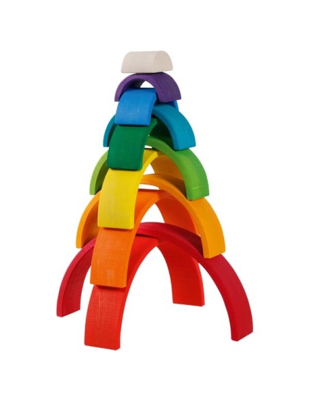 Arc-en-ciel - Jeu de construction arc-en-ciel en bois - GOKI 2+