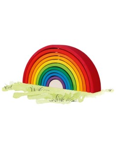 Arc-en-ciel - Jeu de construction arc-en-ciel en bois -... 2