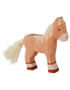 Poulain, debout, marron clair - animaux de la ferme -...