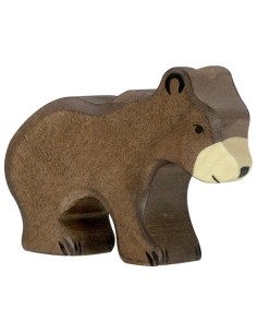 Ours brun petit - animaux de la forêt - figurine en bois...