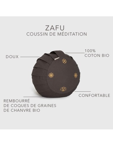 Zafu de méditation en coton bio - Lavastone -...