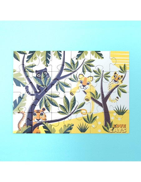 Puzzle LOVE CATS - COQ EN PÂTE 3+