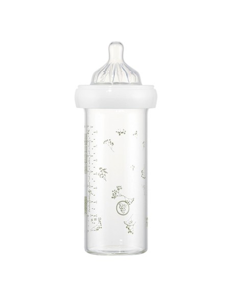 Biberon en verre 240 mL - Gypsophile sable - LE BIBERON FRANÇAIS 0+