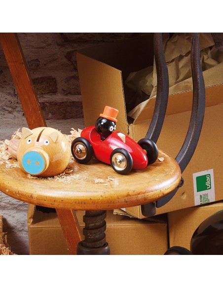 Voiture en bois Boizoos, René le pingouin - VILAC 1+