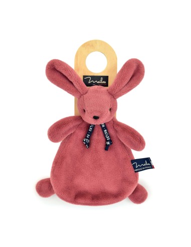 Doudou plat Lapin Dorlotin rose - MAÏLOU 0+