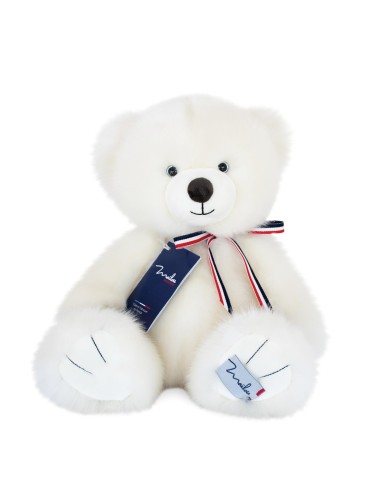 Ours en peluche 35 cm - L'OURS FRANCAIS - Blanc poudré - MAÏLOU 0+