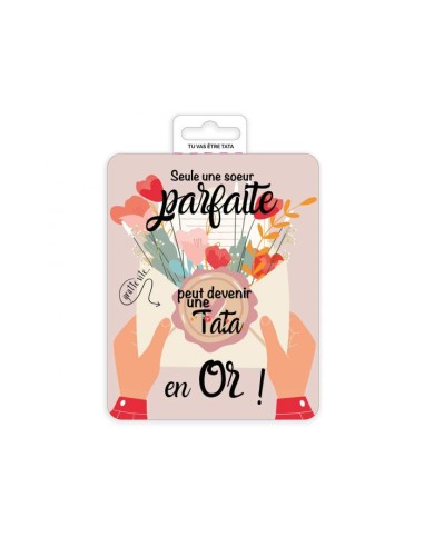 Carte à gratter annonce - Tu vas être tata - IRREVERSIBLE