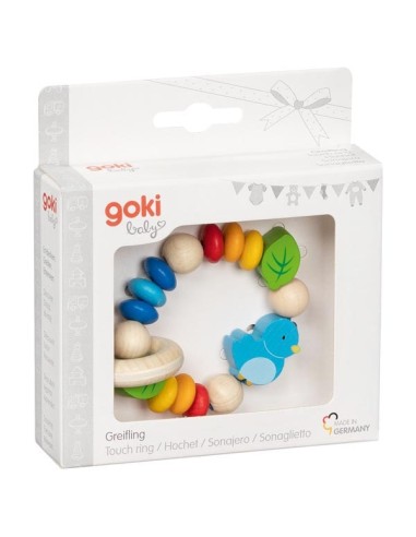 Hochet Oiseau en bois - GOKI 0+