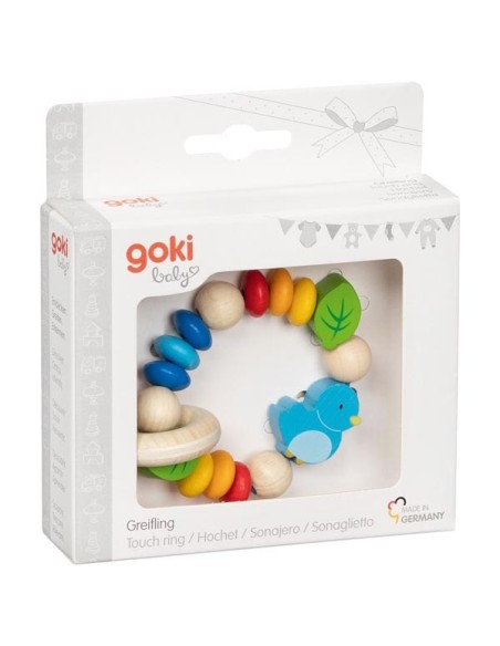 Hochet Oiseau en bois - GOKI 0+