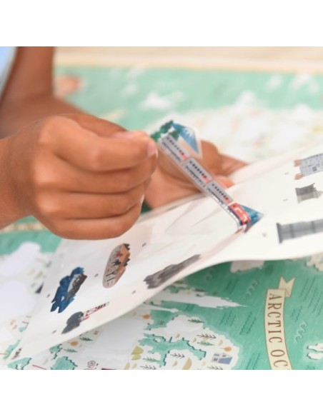 Poster pédagogique + 71 stickers MONUMENTS World Tour (7-12 ans)  - POPPIK