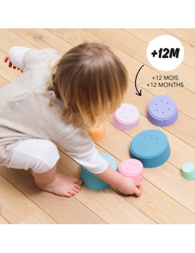 Stak 8 pcs - jouet à empiler en silicone - OPPI...