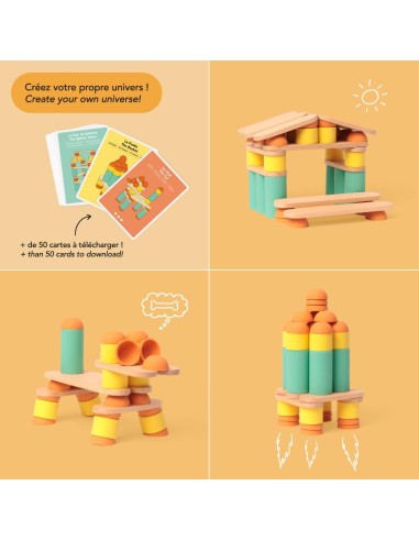 Stix 60 pcs  - Jeu de construction - OPPI 2+