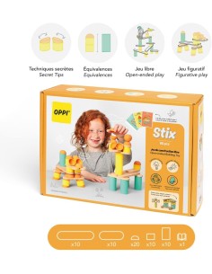 Stix 60 pcs  - Jeu de construction - OPPI 2+ 2