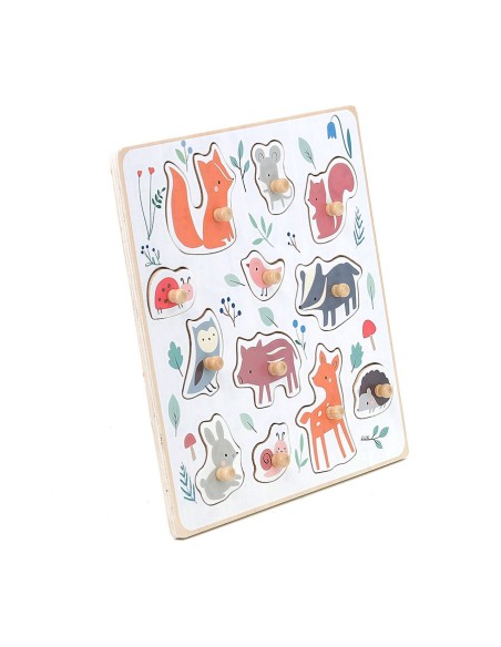 Encastrement en bois - Les animaux de la forêt - Sarah Betz - VILAC 18M+