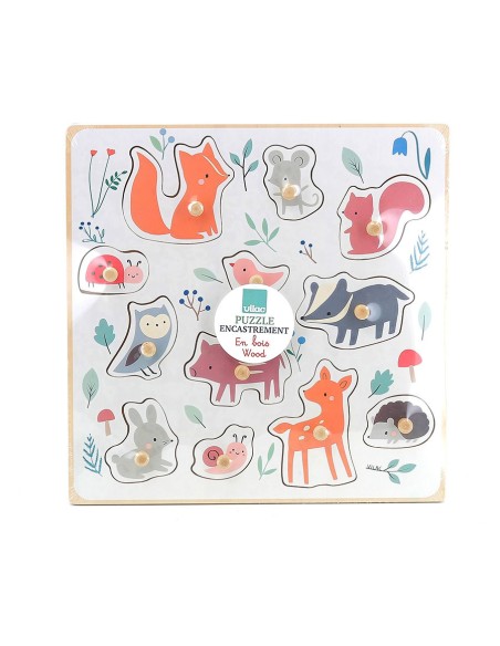 Encastrement en bois - Les animaux de la forêt - Sarah Betz - VILAC 18M+
