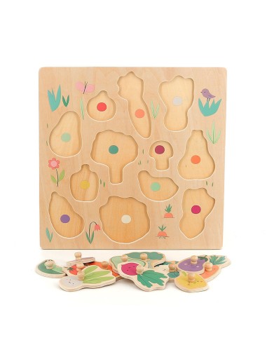 Encastrement en bois - Les légumes du jardin -...