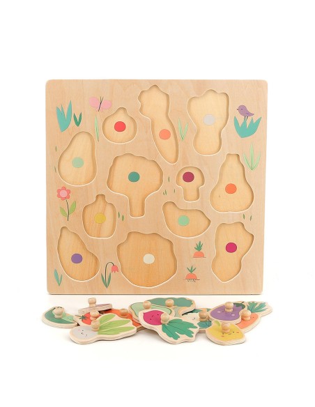 Encastrement en bois - Les légumes du jardin - Sarah Betz - VILAC 18M+