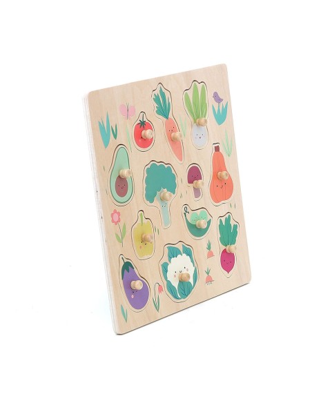 Encastrement en bois - Les légumes du jardin - Sarah Betz - VILAC 18M+