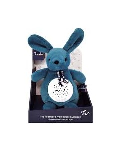 Veilleuse musicale projection d'étoiles - Lapin vert... 2