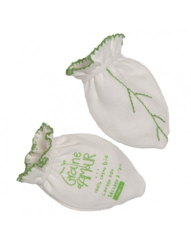 Gants bébé anti griffure en coton bio Graine...