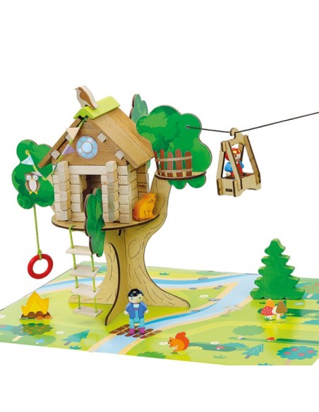 La cabane perchée et sa tyrolienne 70 pièces - JEUJURA 5+