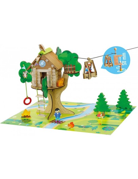 La cabane perchée et sa tyrolienne 70 pièces - JEUJURA 5+