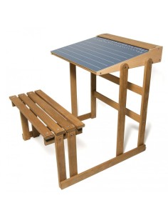 Bureau d'écolier en bois - teinté chêne - JEUJURA 3+ 2