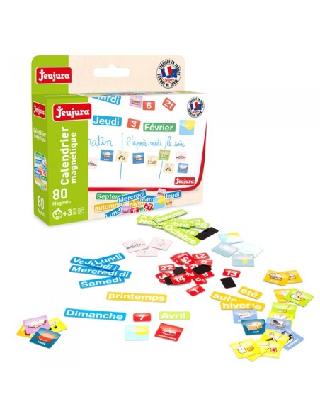 Magnets calendrier - coffret de 80 caractères - JEUJURA 3+