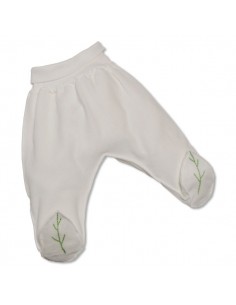 Sarouel avec pieds en velours 100% coton bio Graine d'amour