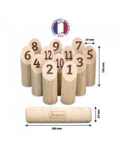 Jeu de quilles à lancer Molky - juraquilles - JEUJURA 3+ 2