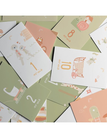 Cartes mes premiers mois - Instants magiques - L'ATELIER GIGOGNE 0+