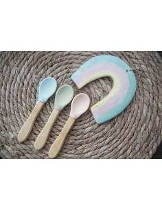 Lot de 3 cuillères bébé – Les pastels - CAP BAMBOU 0+ 2