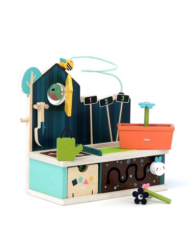 Jeu d’éveil en bois, Jardin multi-activités -...