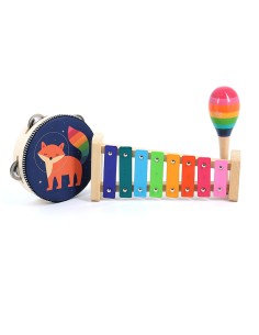 Set de musique en bois Arc-en-ciel - Andy Westface -...