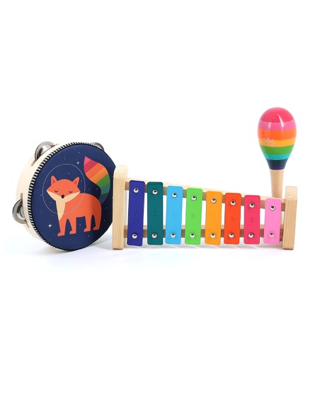 Set de musique en bois Arc-en-ciel - Andy Westface - VILAC 3+