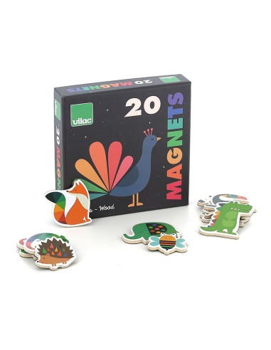 Coffret de 20 magnets Animaux - Andy Westface - VILAC 2+