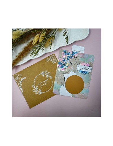 Carte à gratter annonce - c'est un garçon -...