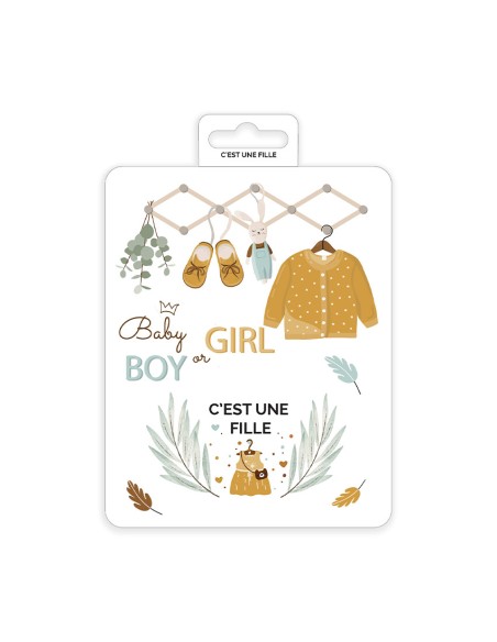 Carte à gratter annonce - c'est une fille - IRREVERSIBLE