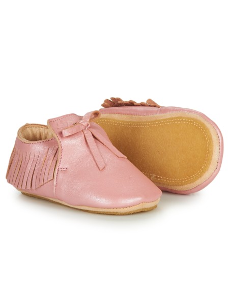 Chaussons cuir Mexiblu rose avec semelle antidérapante - EASY PEASY